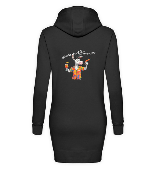 Gravel Hippie TQLR Esel dunkle Textilien - Damen Hoodie-Kleid