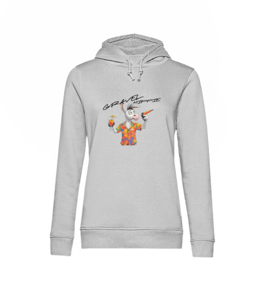 Gravel Hippie TQLR Esel Karotte - Damen Organic Hoodie B&C