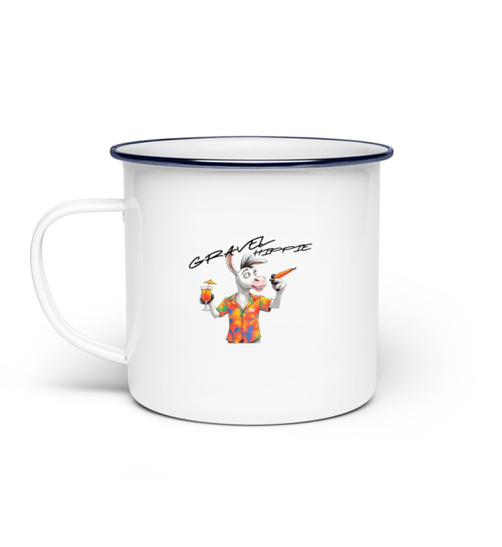 Gravel Hippie TQLR Esel Karotte - Emaille Tasse
