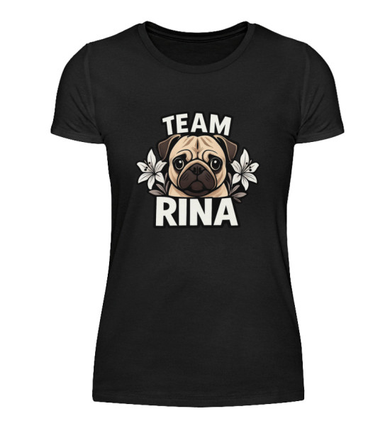 Team Rina - white Logo - Damenshirt