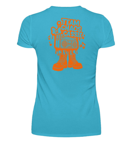 Logo Team Choas Cassie orange - Damenshirt