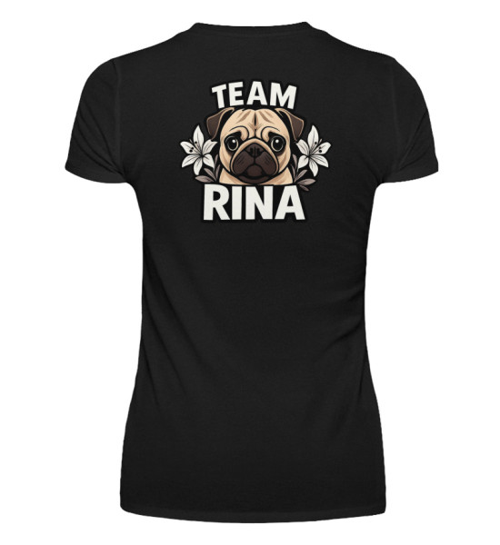 Team Rina - white Logo - Damenshirt