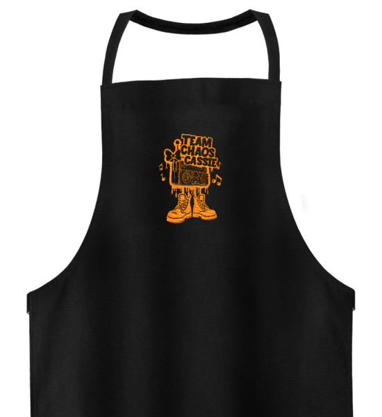 Logo Team Chaos Cassie orange Stick - Hochwertige Grillschürze mit Stick
