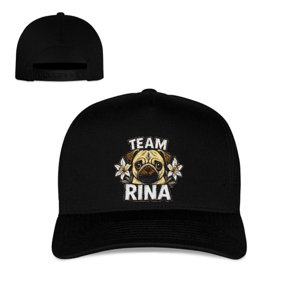 Team Rina - white Logo - FLEXFIT Curved Classic Snapback