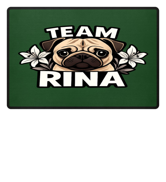 Team Rina - white Logo - Fußmatte