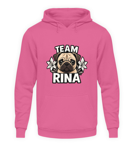 Team Rina - white Logo - Unisex Kapuzenpullover Hoodie