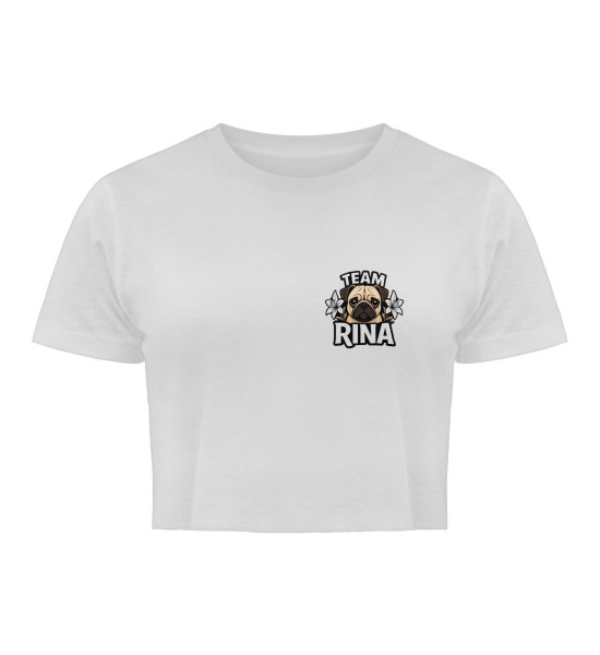 Team Rina - transparent Logo beidseitig - Damen Organic Crop Top
