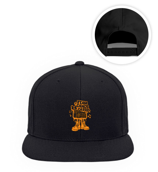 Logo Team Choas Cassie orange - Premium Snapback mit Stick