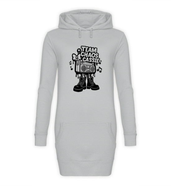 Logo Team Choas Cassie s/w - Damen Hoodie-Kleid