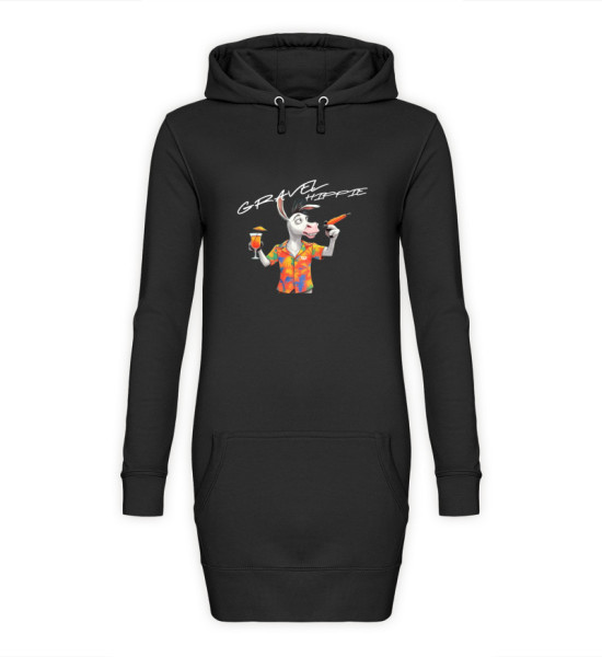 Gravel Hippie TQLR Esel dunkle Textilien - Damen Hoodie-Kleid