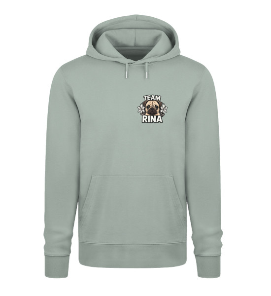 Team Rina - white Logo beidseitig - Unisex Organic Hoodie 2.0 ST/ST
