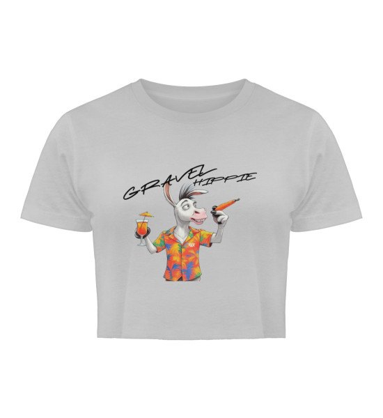 Gravel Hippie TQLR Esel Karotte - Damen Organic Crop Top