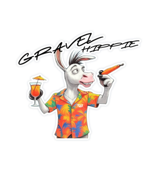 Gravel Hippie TQLR Esel Karotte - Sticker