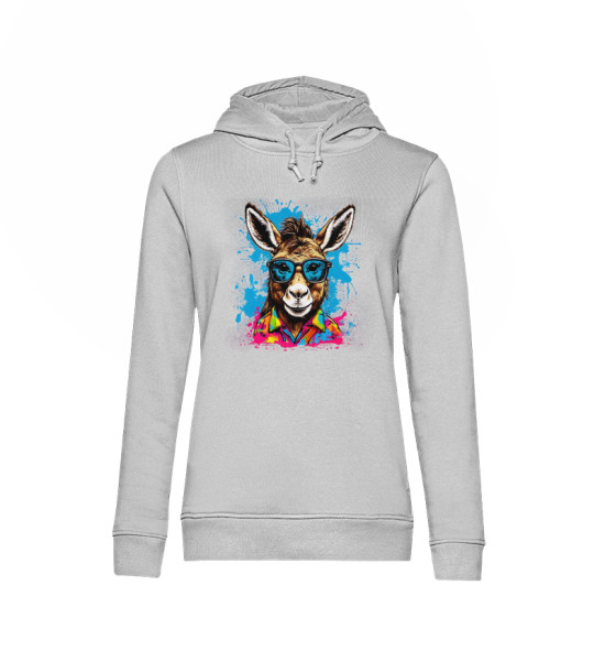 Gravel Hippie TQLR Esel - Damen Organic Hoodie B&C