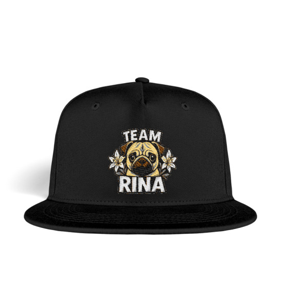 Team Rina - white Logo - Snapback mit Stick