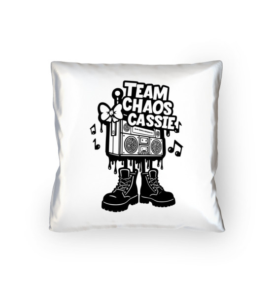 Logo Team Choas Cassie s/w - Kopfkissen 40x40cm