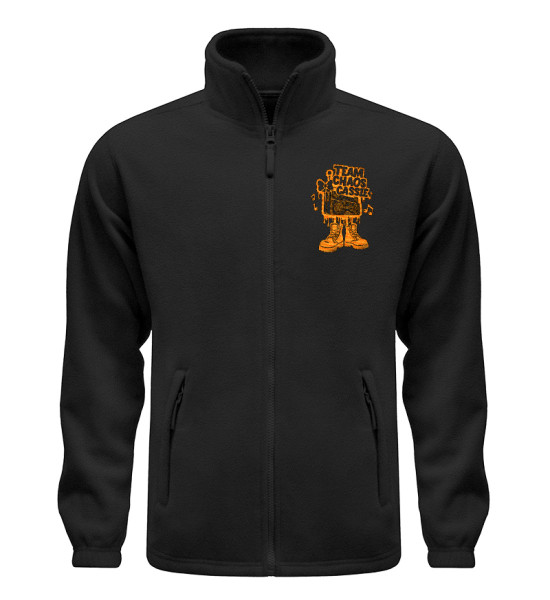 Logo Team Chaos Cassie orange Stick - Fleece Jacke mit Stick