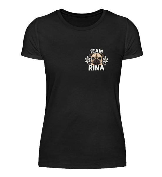 Team Rina - white Logo beidseitig - Damenshirt