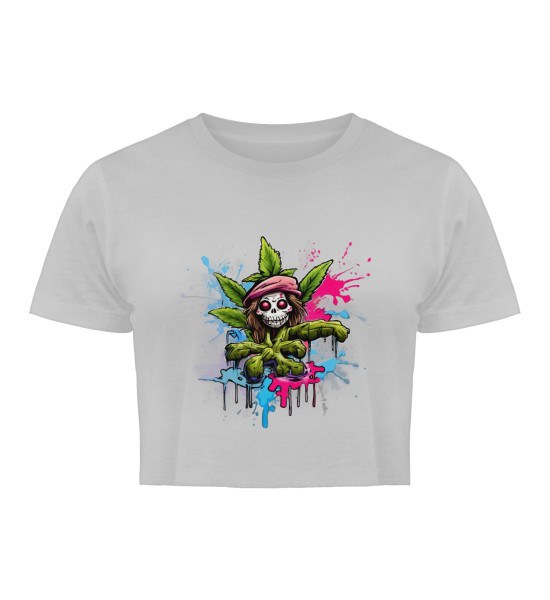 Gravel Hippie TQLR Cannabis - Damen Organic Crop Top