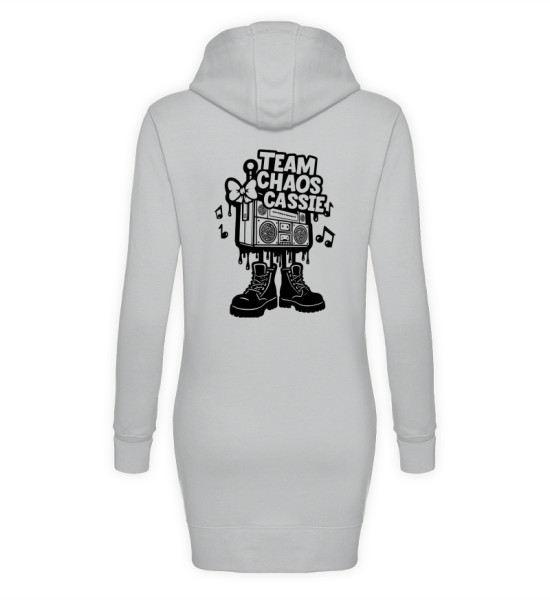 Logo Team Choas Cassie s/w - Damen Hoodie-Kleid