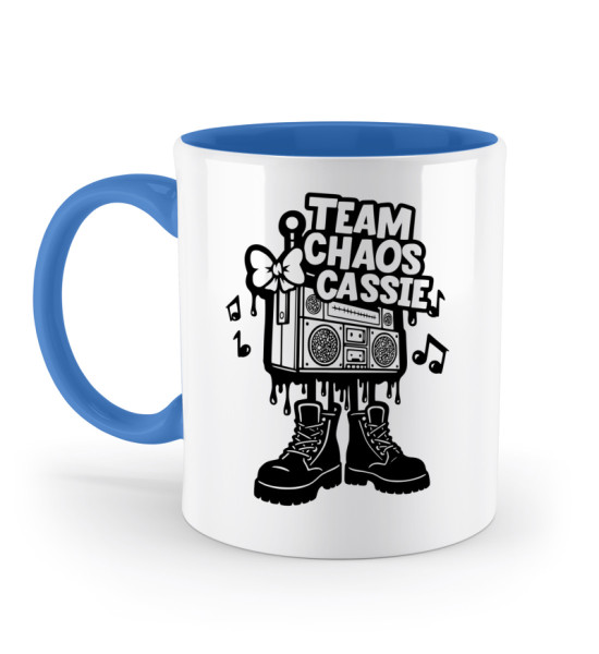 Logo Team Choas Cassie s/w - Zweifarbige Tasse