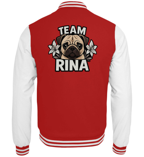 Team Rina - white Logo - College Sweatjacke
