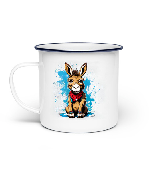 Gravel Hippie TQLR Esel - Emaille Tasse