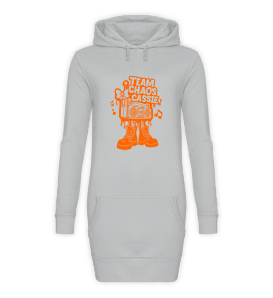 Logo Team Choas Cassie orange - Damen Hoodie-Kleid