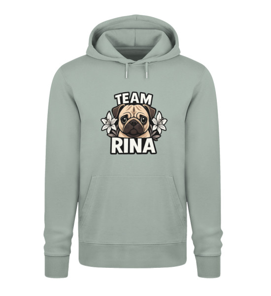 Team Rina - white Logo - Unisex Organic Hoodie 2.0 ST/ST