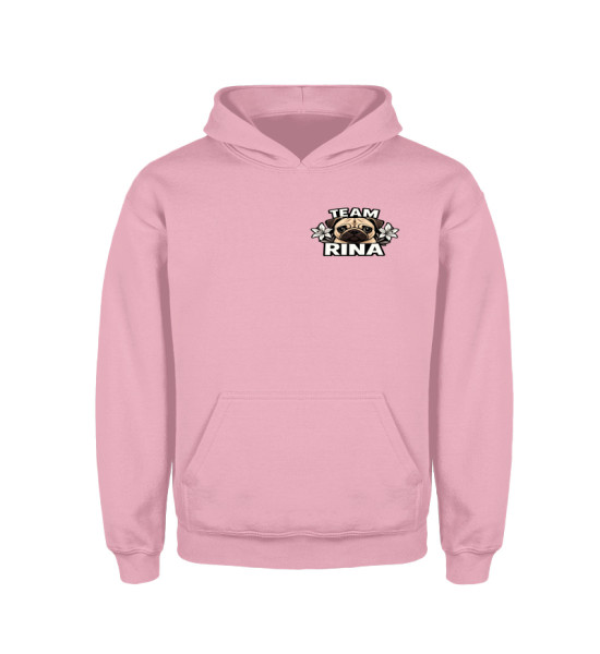 Team Rina - white Logo beidseitig - Kinder Hoodie
