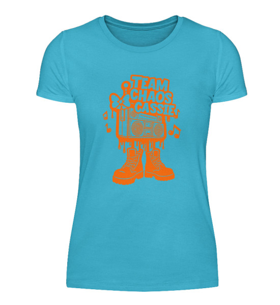 Logo Team Choas Cassie orange - Damenshirt