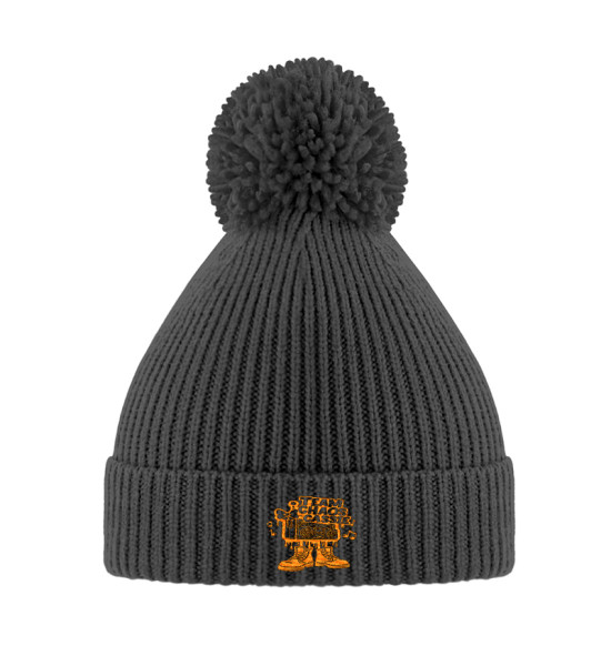 Logo Team Choas Cassie orange - Bommelmütze mit Stick